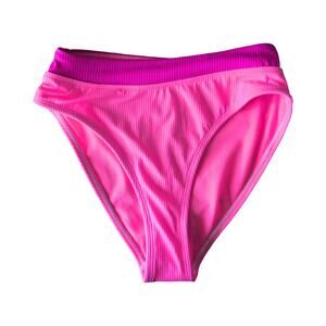 Pink two tone swim bottoms